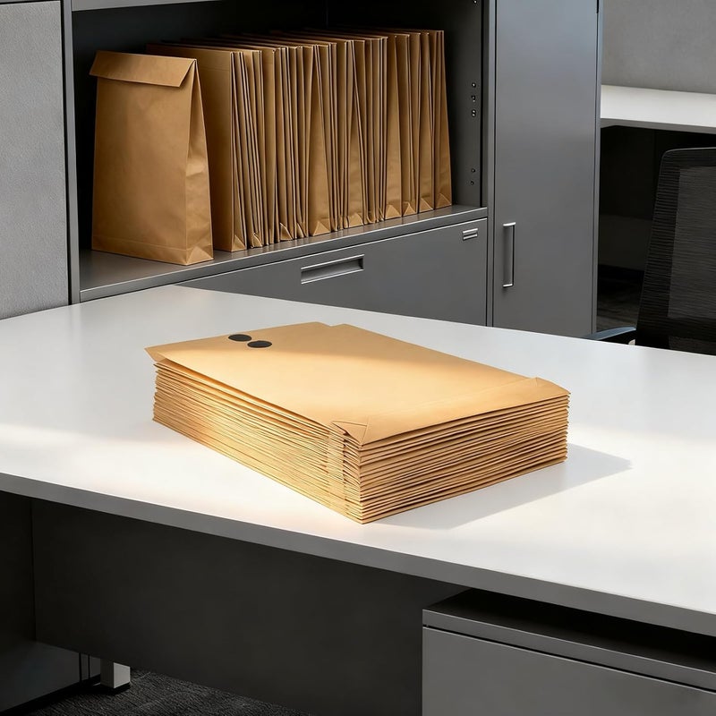 Neehows 20 Pack Expandable Large Kraft Envelopes, 9.3" x 13" Big Mailing Envelopes Hook-and-Loop Closure Anti Tear Catalog Envelopes for Business Office Paper Documents File Storage - Brown - Image 4